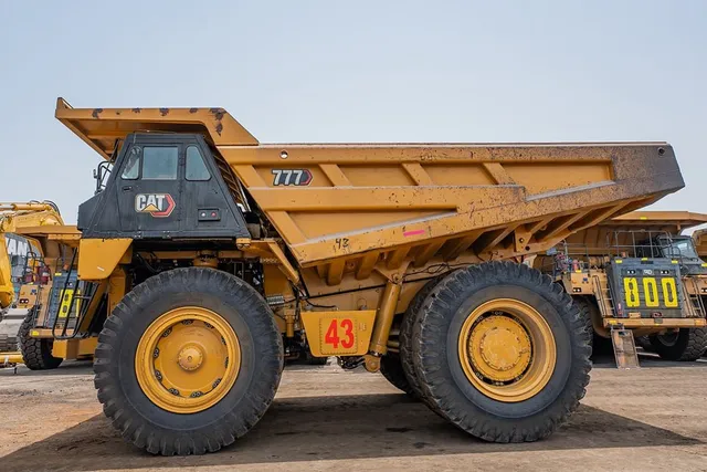2023 Caterpillar 777 Rigid Dump Truck Left Side View