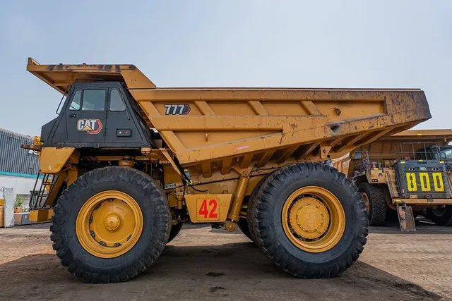 2023 Caterpillar 777 Rigid Dump Truck Left Side View