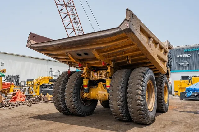 2023 Caterpillar 777 Rigid Dump Truck Rear Right View