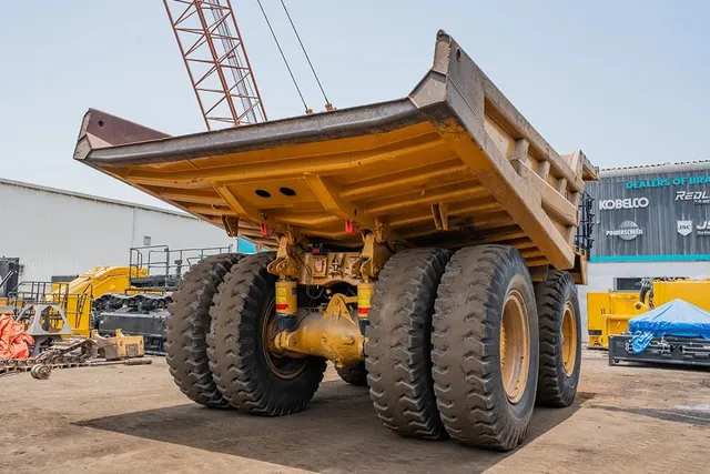 2023 Caterpillar 777 Rigid Dump Truck Rear Right View