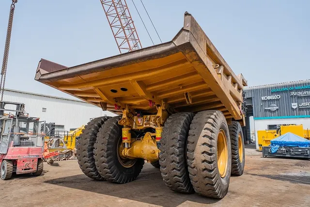 2023 Caterpillar 777 Rigid Dump Truck Rear Right View
