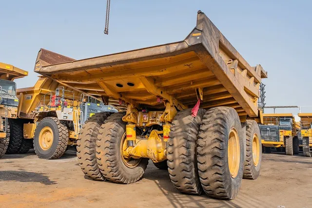 2023 Caterpillar 777 Rigid Dump Truck Rear Right View