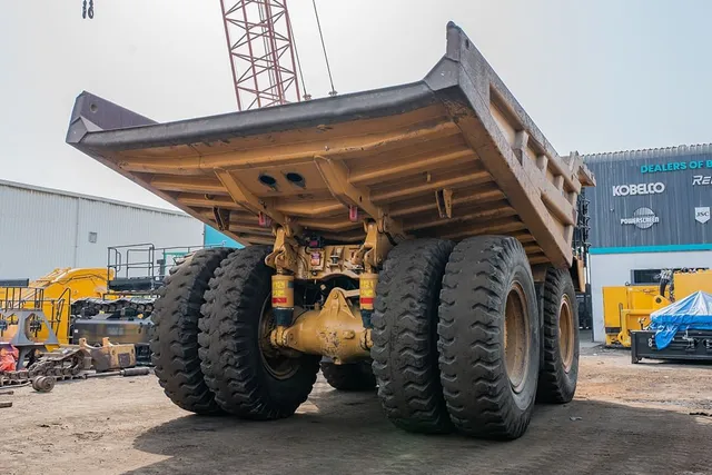 2023 Caterpillar 777 Rigid Dump Truck Rear Right View