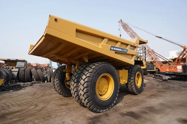 2023 Caterpillar 777 Rigid Dump Truck Rear Right View