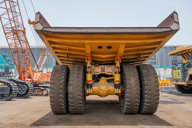 2023 Caterpillar 777 Rigid Dump Truck Rear View