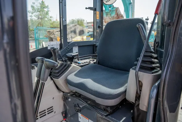 2023 Kobelco SK35SR-6 Mini Excavator Inside Cabin View