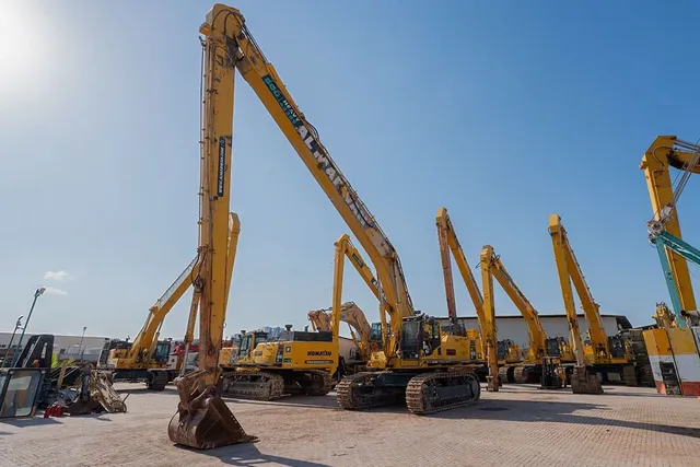 2023 Komatsu PC850-8R1 Long Boom Excavator Front Left View