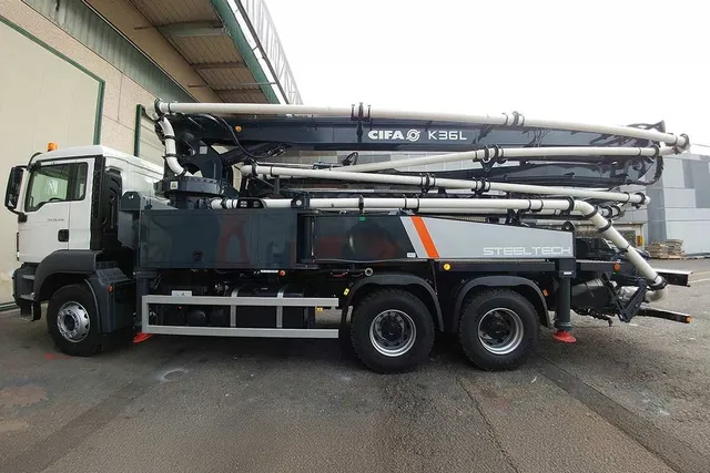 Cifa K36L Concrete Pump Truck left side view