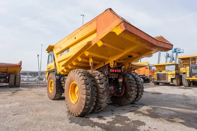2024 Komatsu HD465-7EO Rigid Dump Truck Rear Left View
