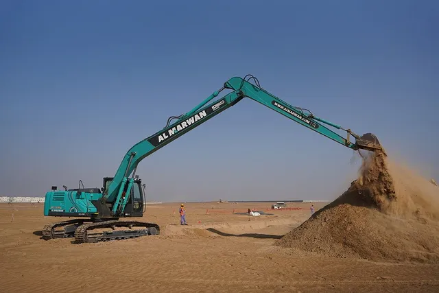 22-ton Excavators, Long Boom 14-meters for rent