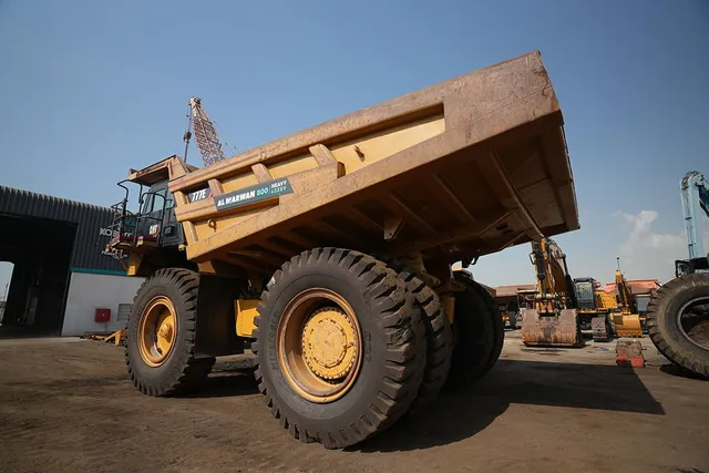 Cat 777E off-highway truck rear left view