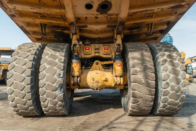 Caterpillar Rigid Dump Truck 777D Undercarriage View