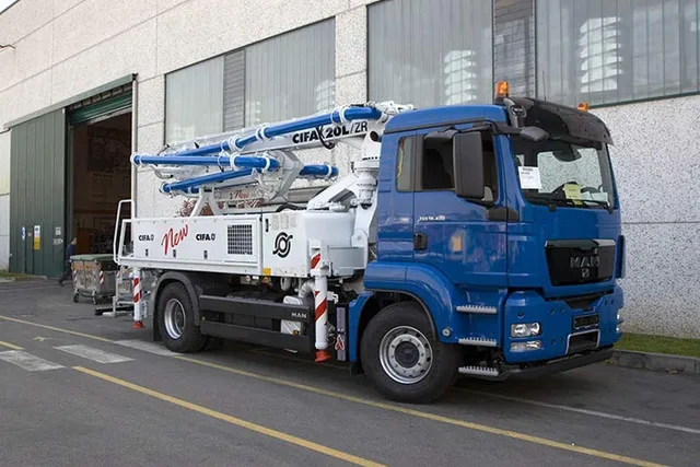 Cifa K20L concrete pump truck front right view