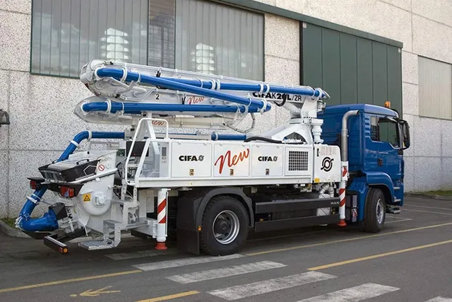 Cifa K20L concrete pump truck rear right view