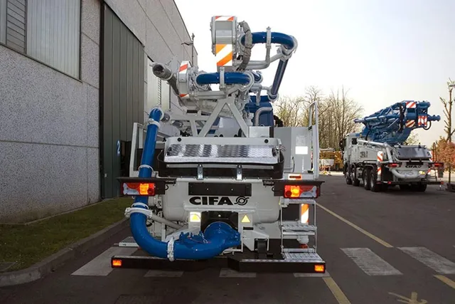 Cifa K20L concrete pump truck rear view