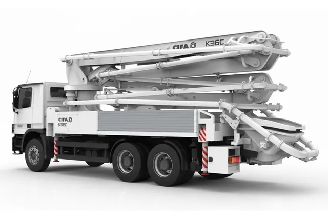Cifa K36C Concrete Pump Truck Rear Left View