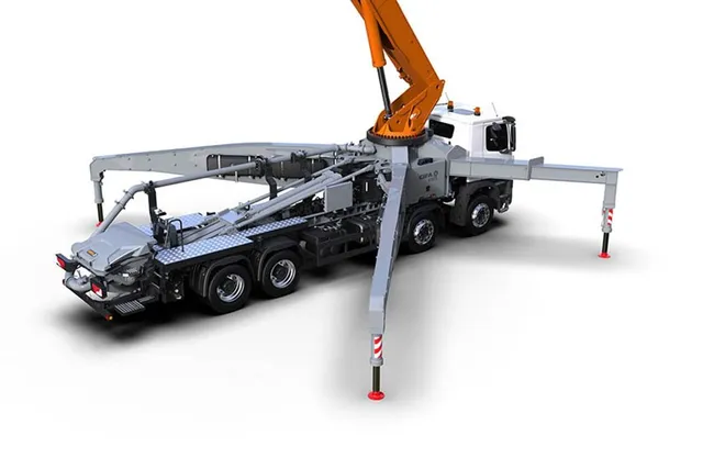 Cifa K50L Concrete Pump Truck rear right with stablizers