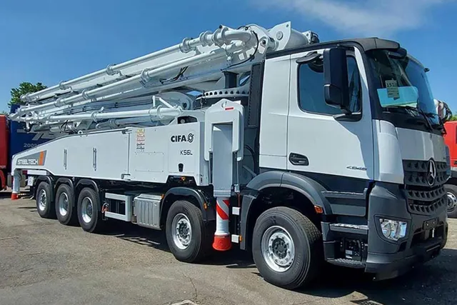 Cifa K56L Concrete Pump Truck Front right view