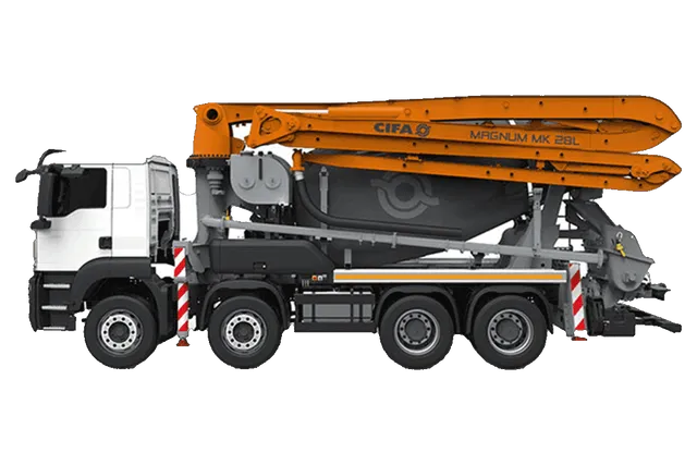 Cifa MK28L truck mixer pump white background image