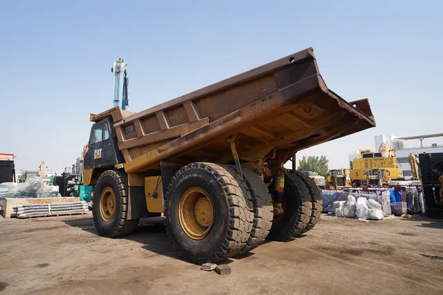 2018 Cat 773E Rigid Dump Truck- Rear left side view-Al Marwan