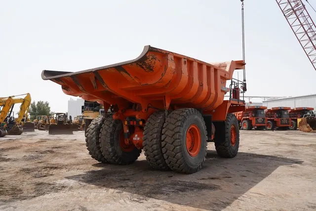 2011 Hitachi EH1100-3 Rigid Dump Truck rear right view - Al Marwan Heavy Machinery