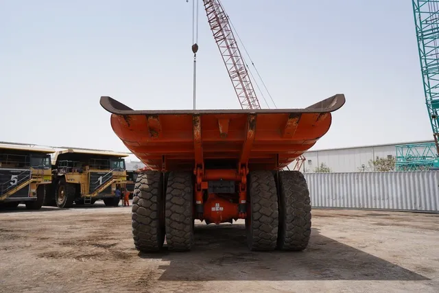 Rigid Dump Truck 2011 Hitachi EH1100-3 - rear view - Al Marwan Heavy Machinery