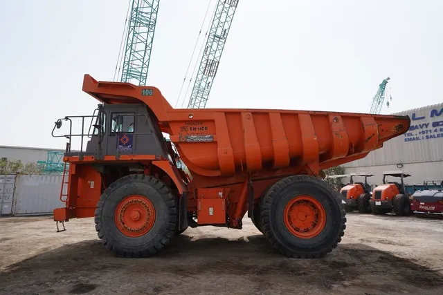 2011 Hitachi EH1100-3 Rigid Dump Truck left side view - Al Marwan Heavy Machinery