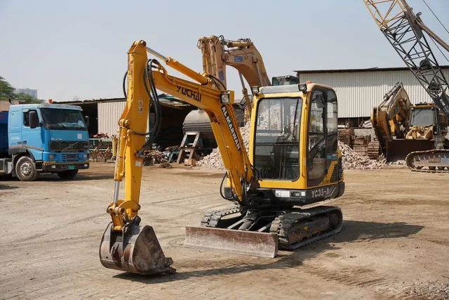 2017 Yuchai YC35-8 Mini Excavator- Front left view- Al Marwan