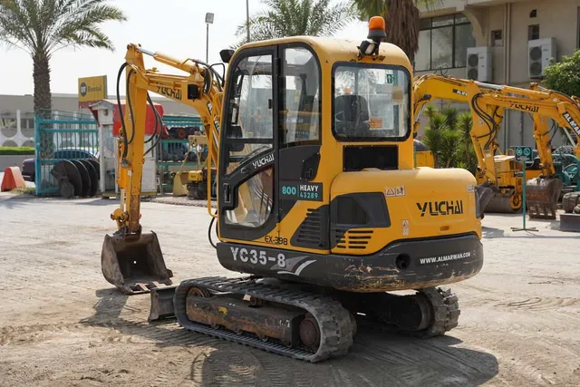 2017 Yuchai YC35-8 Mini Excavator- Rear left view- Al Marwan