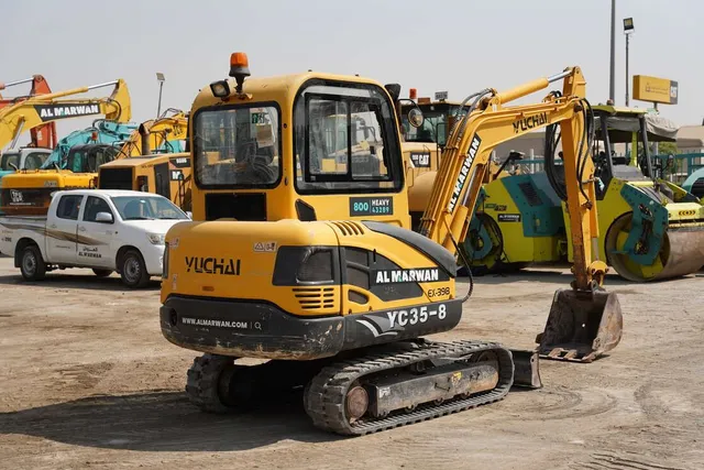 2017 Yuchai YC35-8 Mini Excavator- Rear right view- Al Marwan