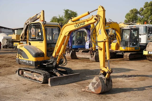 2017 Yuchai YC35-8 Mini Excavator- Front right side view- Al Marwan