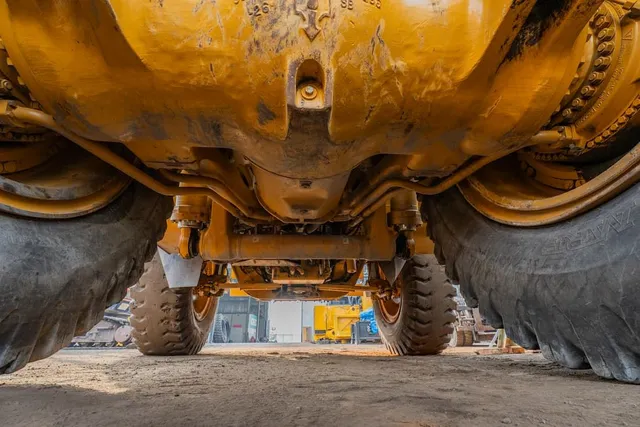 2023 Caterpillar 777 Rigid Dump Truck Under Carriage View