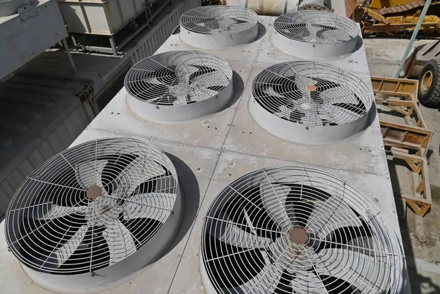 2000 Piller DHH Generator Set Caterpillar Powerhouse-fans roof view-Al Marwan Machinery