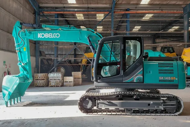Kobelco SK145XDLC-10E Track Excavator Left Side View