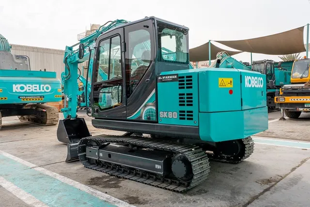 Kobelco SK80-10 Track Excavator Rear Left View