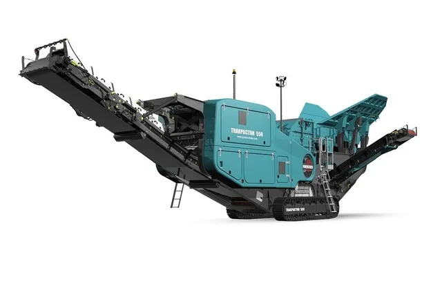 Powerscreen Trakpactor 550 Crusher Front left view