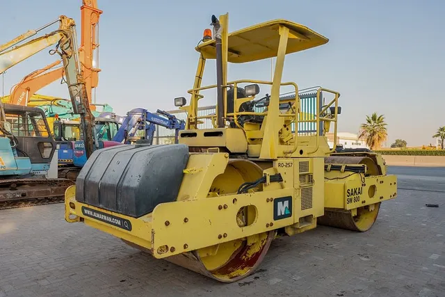 Sakai SW800 Double Drum Roller 2007 Rear Right View