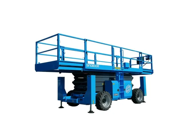 Diesel Rough Terrain Scissor Lifts Extended Platform