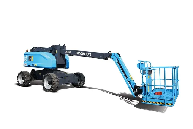 sinoboom ab18ej electric articulated boom lift side image