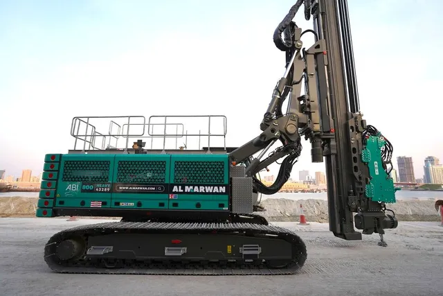 SR35 F with ABI Mobilram Piling Rigs Right Side View