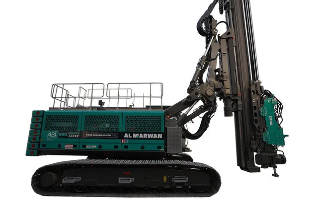 Sennebogen SR35 with ABI Mobilram TM16 Piling Rig Right Side Image