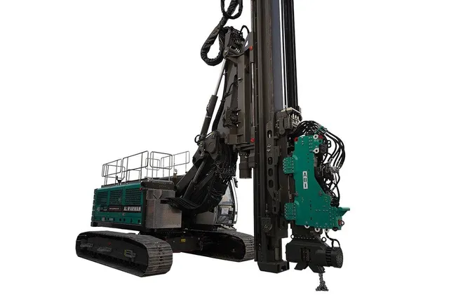 Sennebogen SR35 with ABI Mobilram TM16 Piling Rig Front Right Image