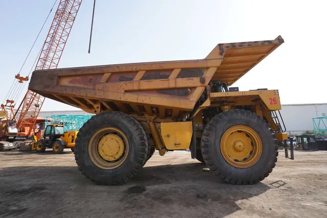 Used 2021 Cat 777E Rigid Dump Truck-Right side view