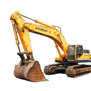 2020 Hyundai 480LC-9S Track Excavator White Background