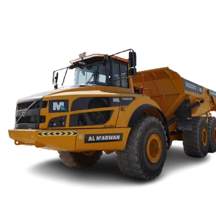 2022 Volvo A40G Articulated Dump Truck White Background View - AD-0494