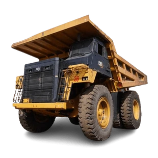 Used 2021 Cat 777E Rigid Dump Truck-white-background