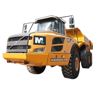 volvo a35f articulated hauler white background image