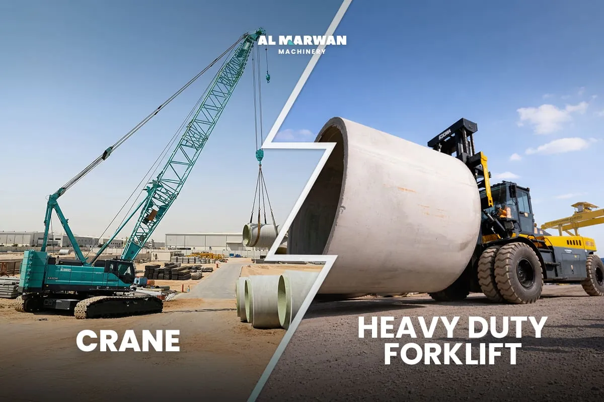 Heavy Duty Forklift vs Cranes: When to Operate Each One?