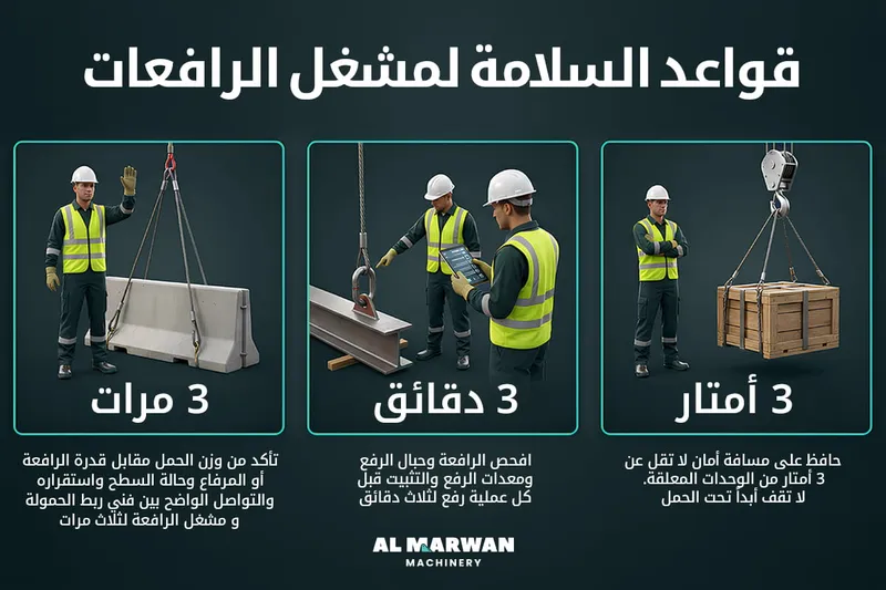 قواعد السلامة لمشغل الرافعات
