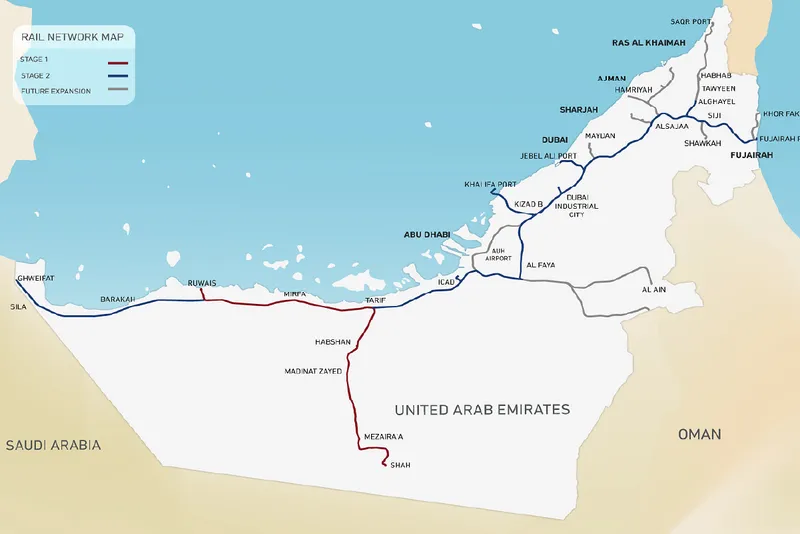 passenger rail travel in the UAE